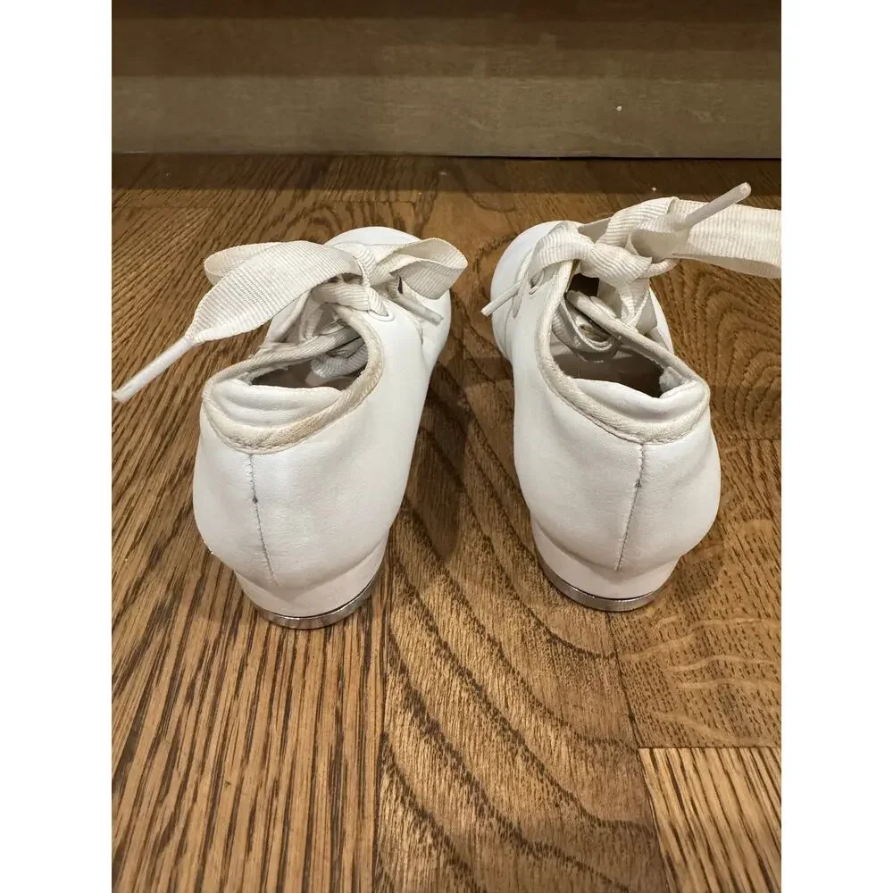 Capezio Jr Tyette White Synthetic Tap Shoes Toddler Girls Sz 11 Dance Activewear